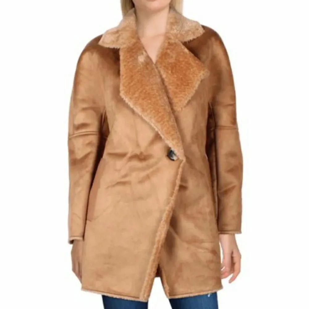Calvin Klein Faux Shearling Coat sz Lg